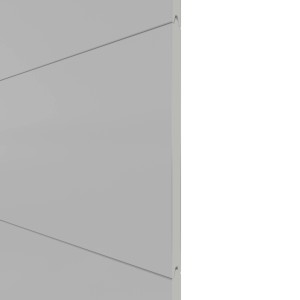 TraumGarten Zaun-Set System Alu XL Silber, Detailansicht des silbernen Sichtschutzzauns.