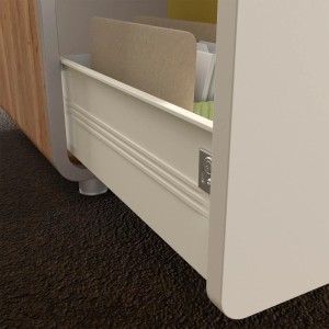 SOTECH Schubladensystem Metallbox Zargenhöhe 150 mm NL 400 mm Cremeweiß