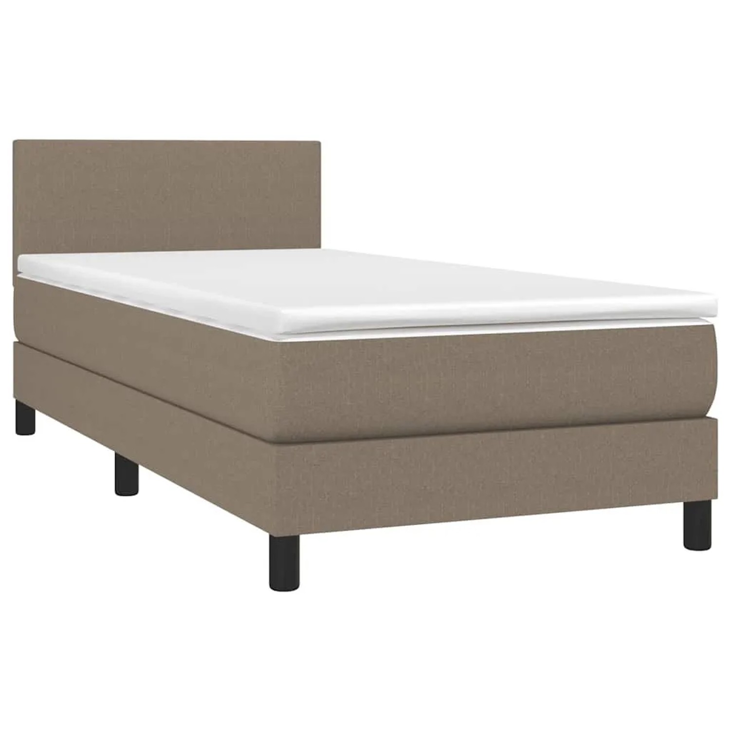 vidaXL Boxspringbett mit Matratze Taupe 80x200 cm Stoff 3139853 günstig online kaufen