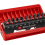 Einhell Impact Bit-Set, 11-teilig im Taschenformat, verschiedene Schraubenzieher-Bits in roter Box.
