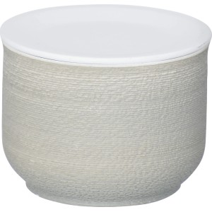 Wenko Universaldose Nebo Grau aus Polyresin mit Deckel zur Aufbewahrung von Badutensilien.