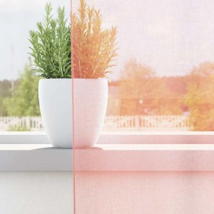 vidaXL Voile Vorhänge mit Stangentaschen 2 Stk Rosa 4102196