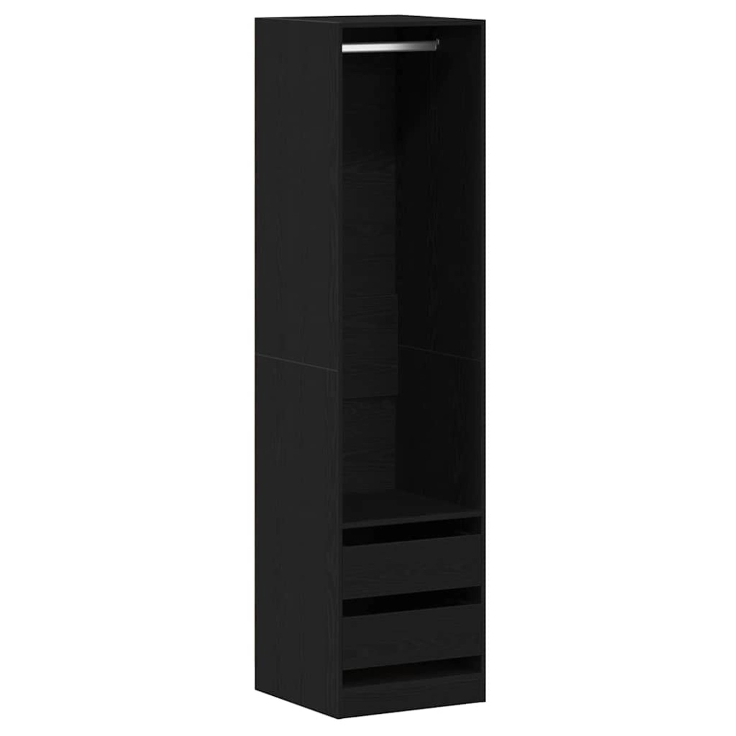 vidaXL Kleiderschrank mit Regal Schwarz Eichen-Optik 50 x 50 x 200 cm 33293 günstig online kaufen