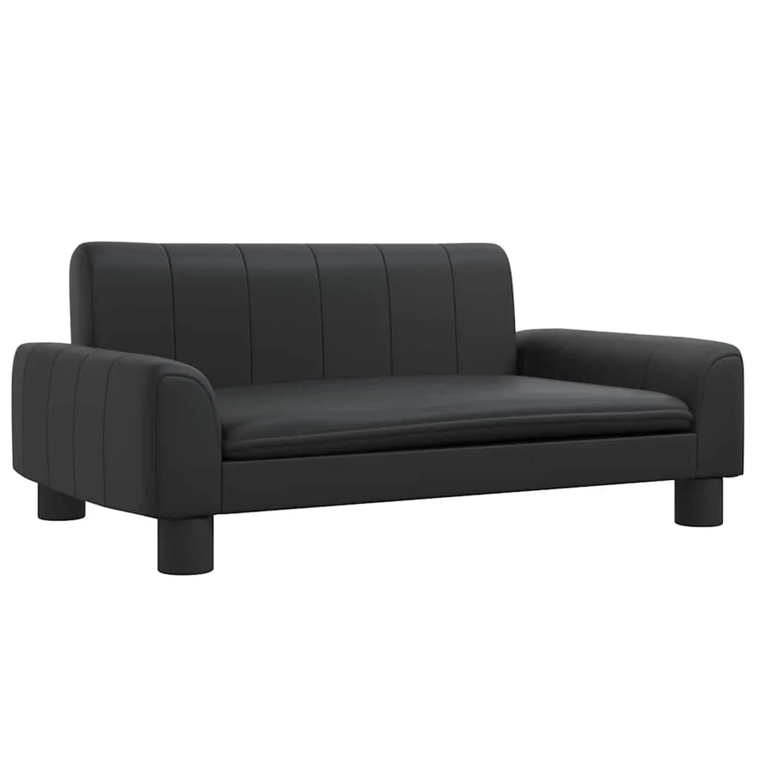 vidaXL Hundebett Schwarz 70x45x30 cm Kunstleder 171863