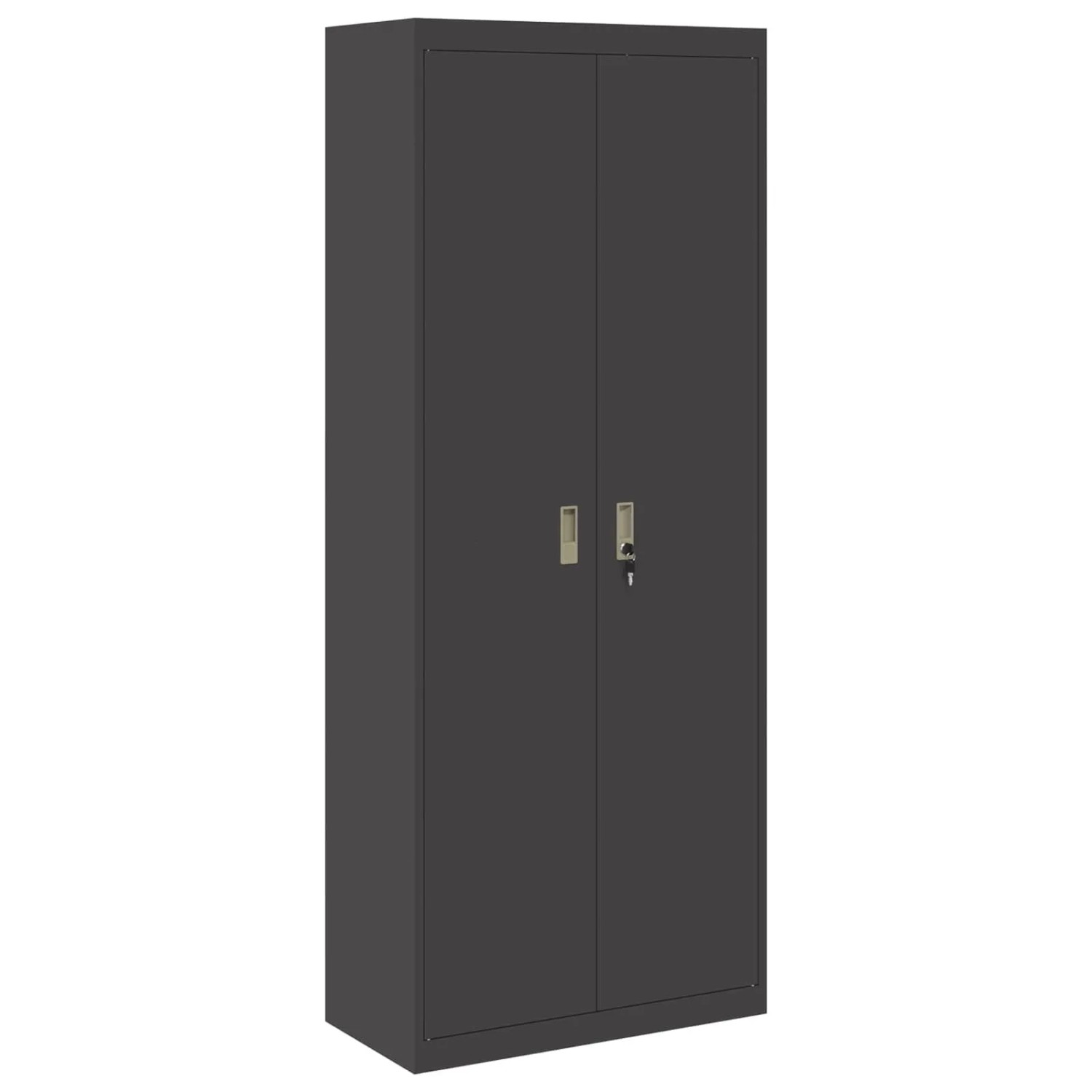 vidaXL Aufbewahrungsschrank 2 Stk Schwarz 80 x 40 x 200 cm Stahl 3406190