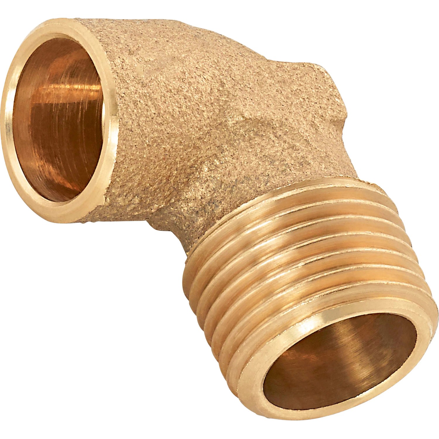Löt-Winkel aus Rotguss, 15 mm x 21 mm (R 1/2), für Kupferrohrsysteme.