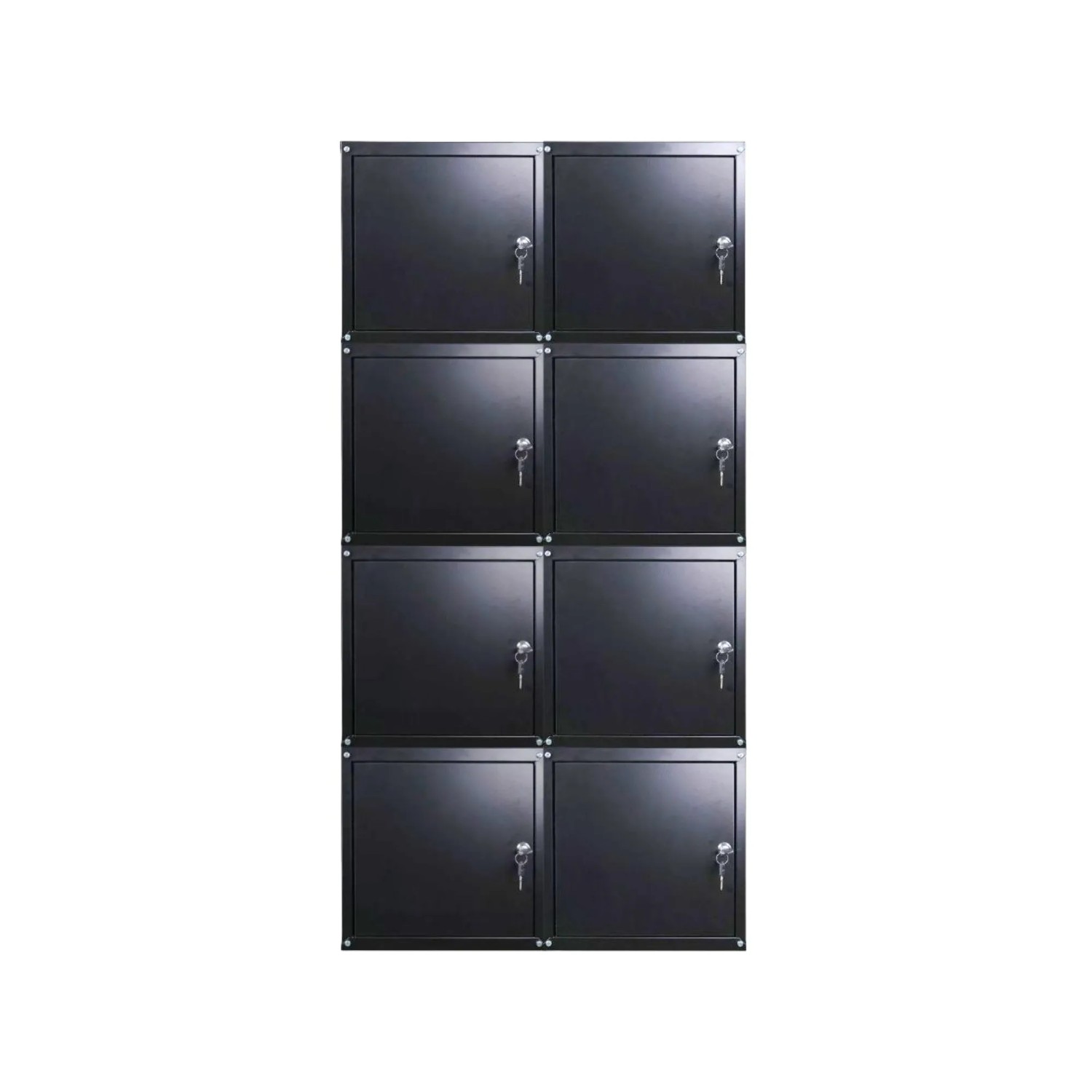 PROREGAL Mega Deal 8x Schließfachwürfel Cubic HxBxT 35 x 35 x 35 cm Schwarz