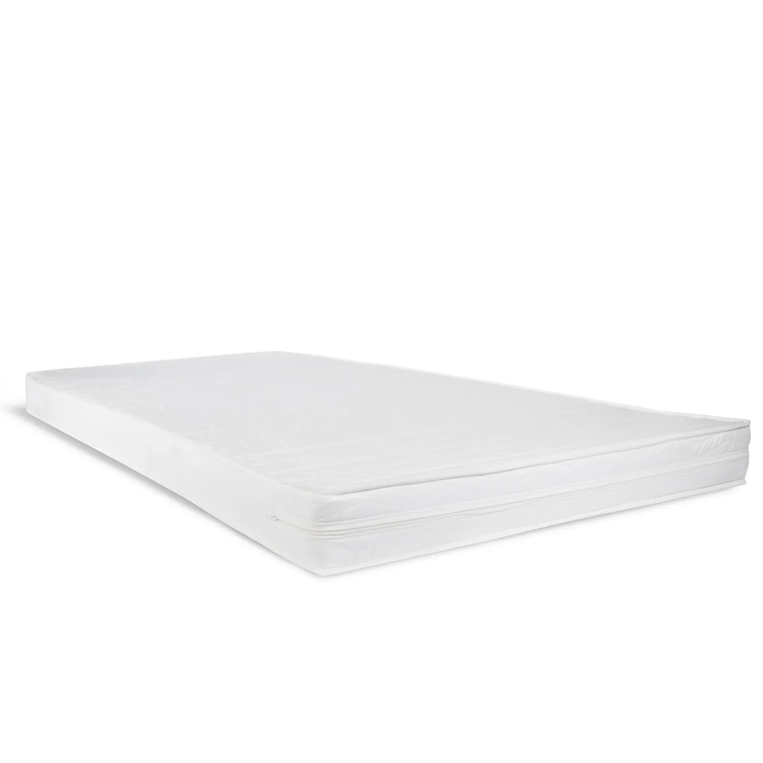 Matratze für Homestyle4u Polsterbett 90x200, Komfortschaum, weißer Bezug.