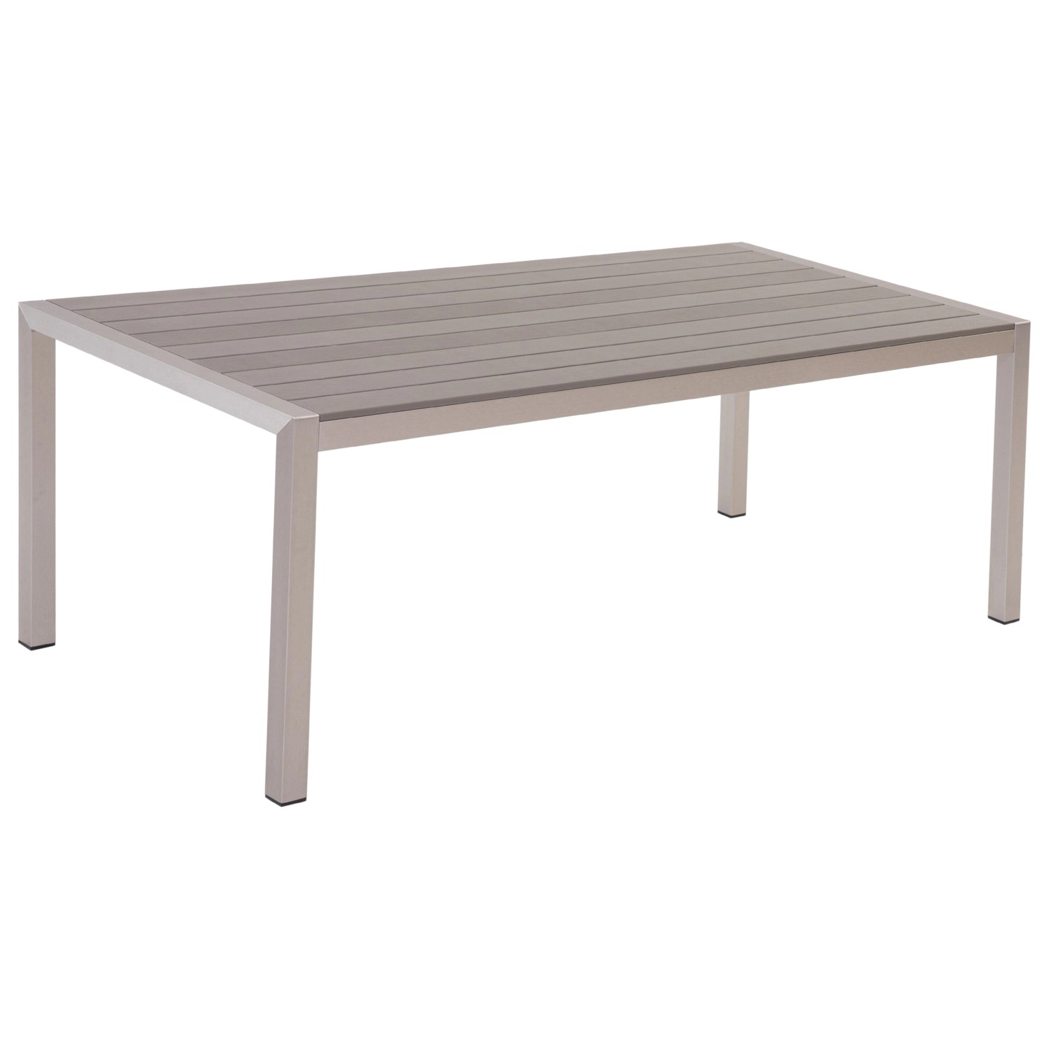 Beliani Gartentisch VERNIO Grau Silber 180x90x76 günstig online kaufen