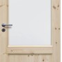 Radex Landhaus Zimmertür Kiefer mit Glas, 610x1985 mm, Rechtsanschlag.