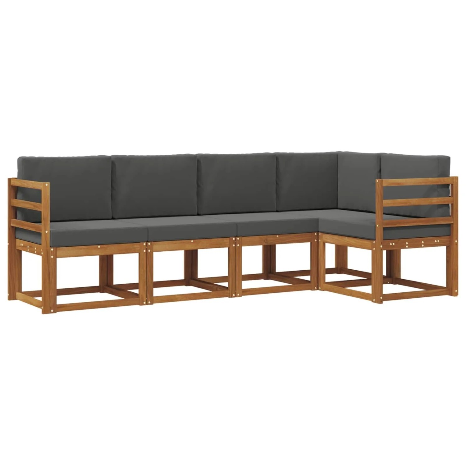 Thumbnail - vidaXL Sofa Set mit Kissen 5 Stk Natur und Anthrazit 3366380