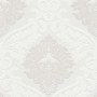 Beige-weiße Barock Tapete Gioele M1 No 2240, Vliestapete mit Ornamenten.