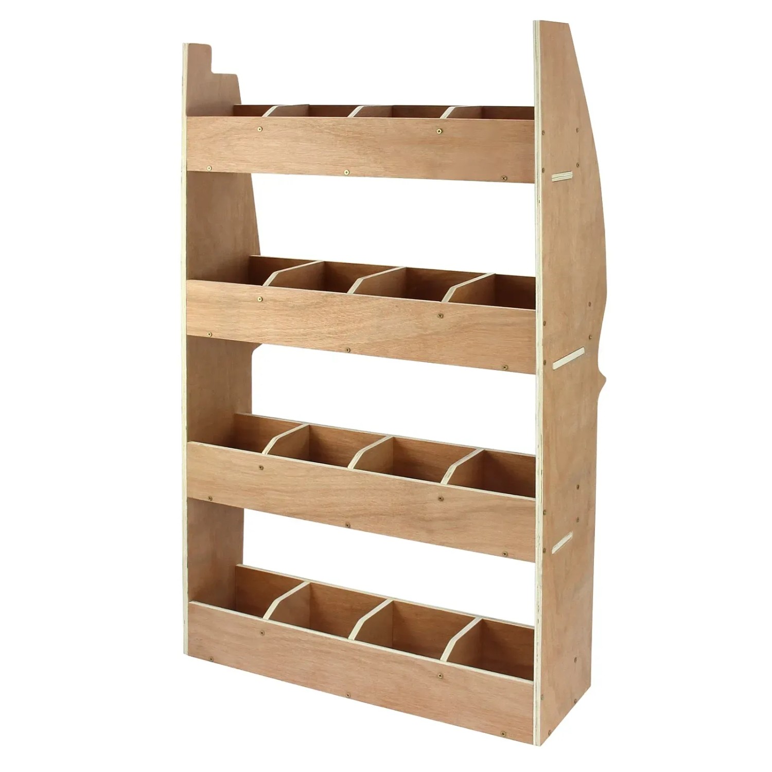 Monster Racking Peugeot Partner II Regalsystem aus Holz mit 4 Regalen für Autozubehör.
