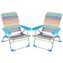 Costway 2er Set bunte Strandstühle, klappbar mit verstellbarer Rückenlehne.