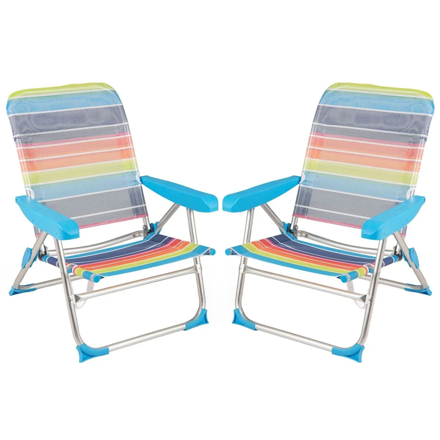 Costway 2er Set Strandstühle Klappbar mit Verstellbarer Rückenlehne günstig online kaufen