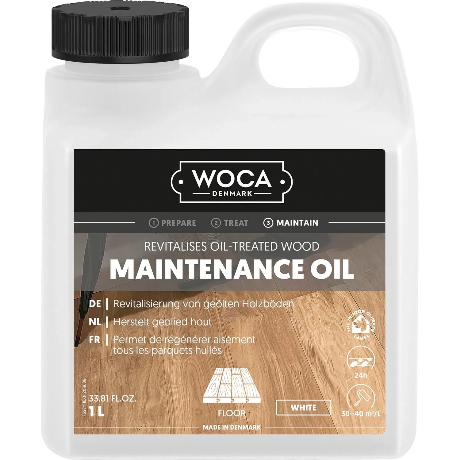 Woca Pflegeöl für Holzböden Geölt Holzbodenpflege 1, Weiß