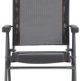 Siena Garden Campingsessel Comfort, anthrazitfarbener Faltstuhl mit verstellbarer Rückenlehne.