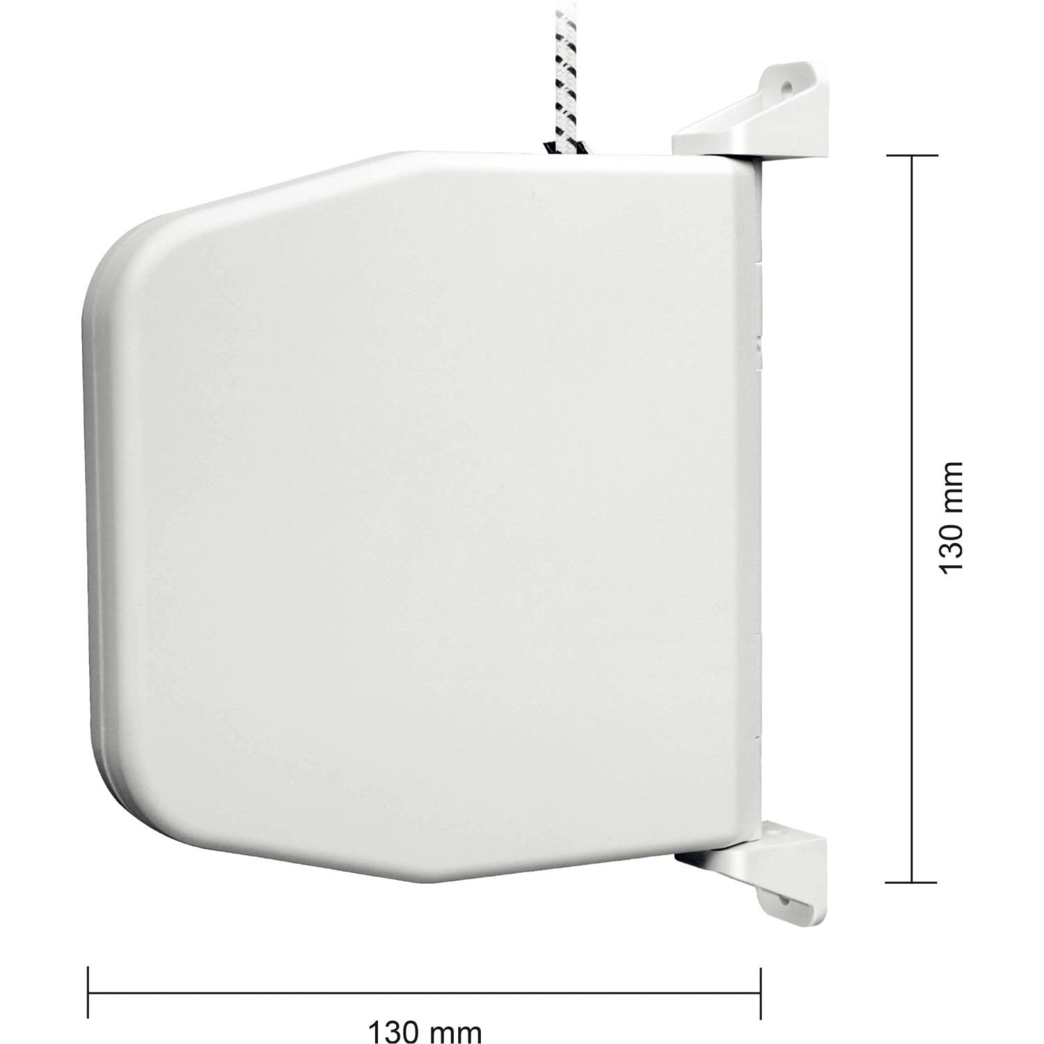 Schellenberg Rollladen-Schnurwickler, weiß, mit 5 m Schnur. Rollladenantrieb für Wand- oder Fensterlaibungsmontage.