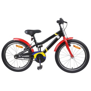 Blau-weißes 22-Zoll-Kinderfahrrad für 7-12 Jährige von vidaXL mit Schutzblechen und Reflektoren.