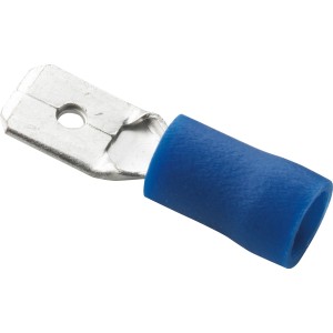 Blaue Flachsteckhülse für Kabel 1,5-2,5mm², Autoelektrik.