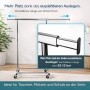 BigDean Kleiderständer auf Rollen, verstellbare Kleiderstange ausziehbar, mit Ablage.