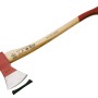 LUX Rheinische Holzaxt Comfort, 70 cm, 1,25 kg mit rotem Kopf und hellem Hickorystiel.