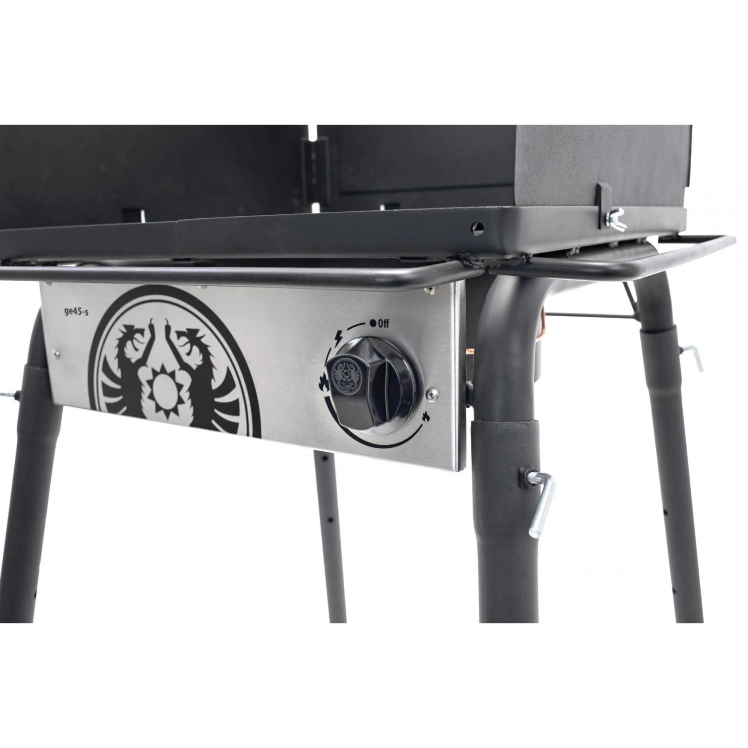 Petromax Gastisch ge45-s Einzelbrenner, 45cm, Detailansicht der Steuerung.