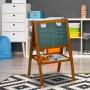 Relaxdays Kinderstandtafel Whiteboard Kiefernholz MDF Braun Weiß Grün Magnetisch Höhenverstellbar 77 x 39 x 44,5 cm 1,9 kg_3