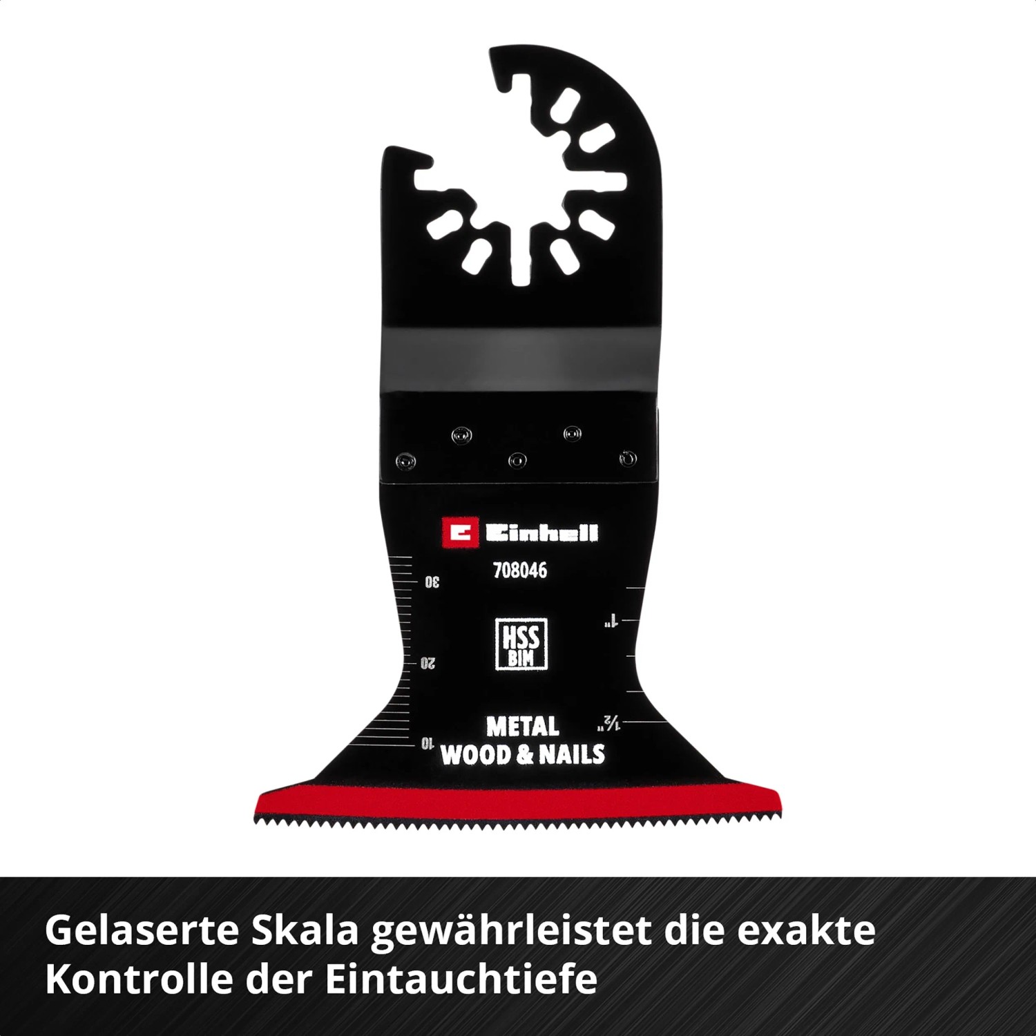 Einhell HSS BiM Tauchsägeblatt, 65mm, für Multifunktionswerkzeuge. Geeignet für Holz, Metall und Kunststoff.