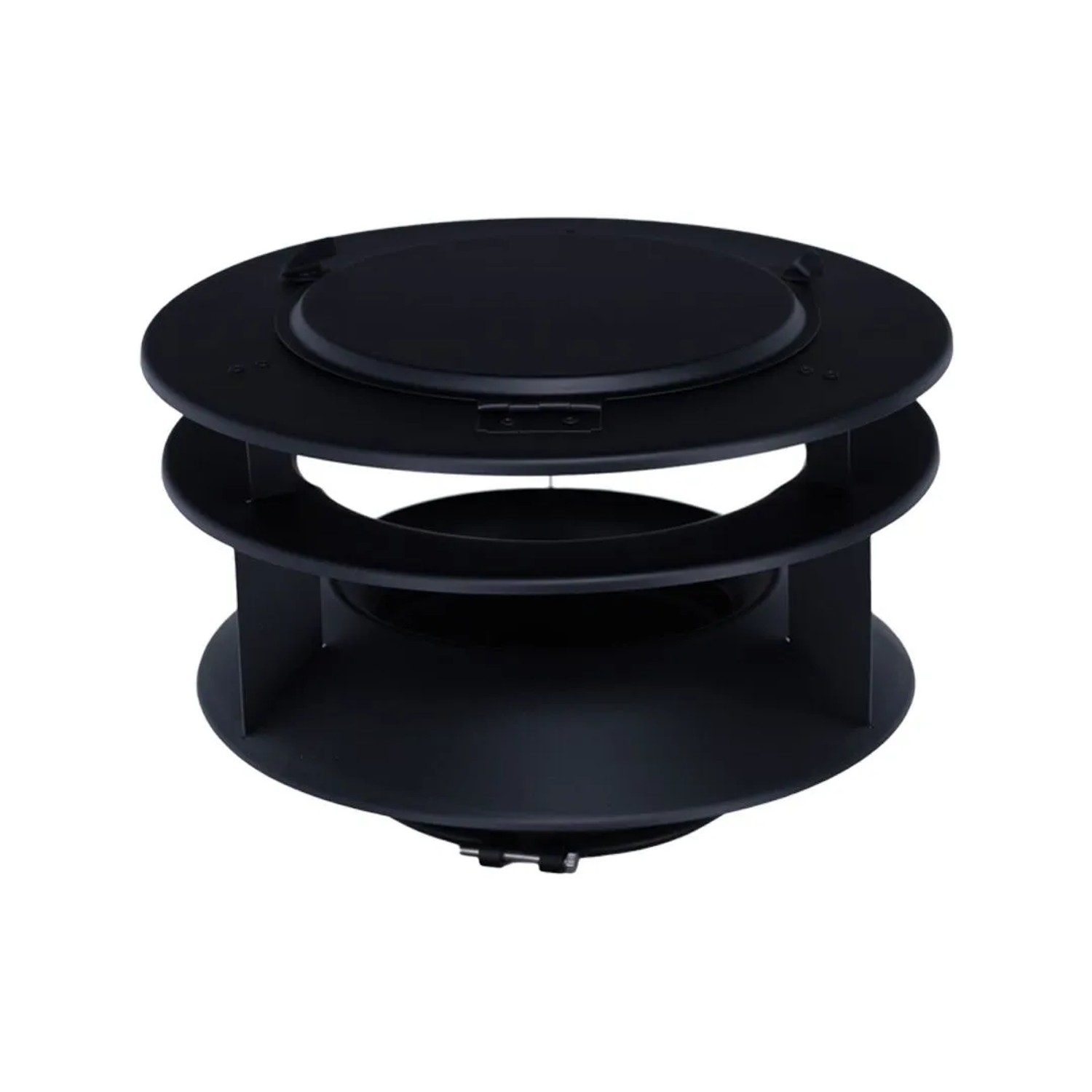 Subtiel Regenhaube für Rauchsauger Ø 150 mm Edelstahl Schwarz