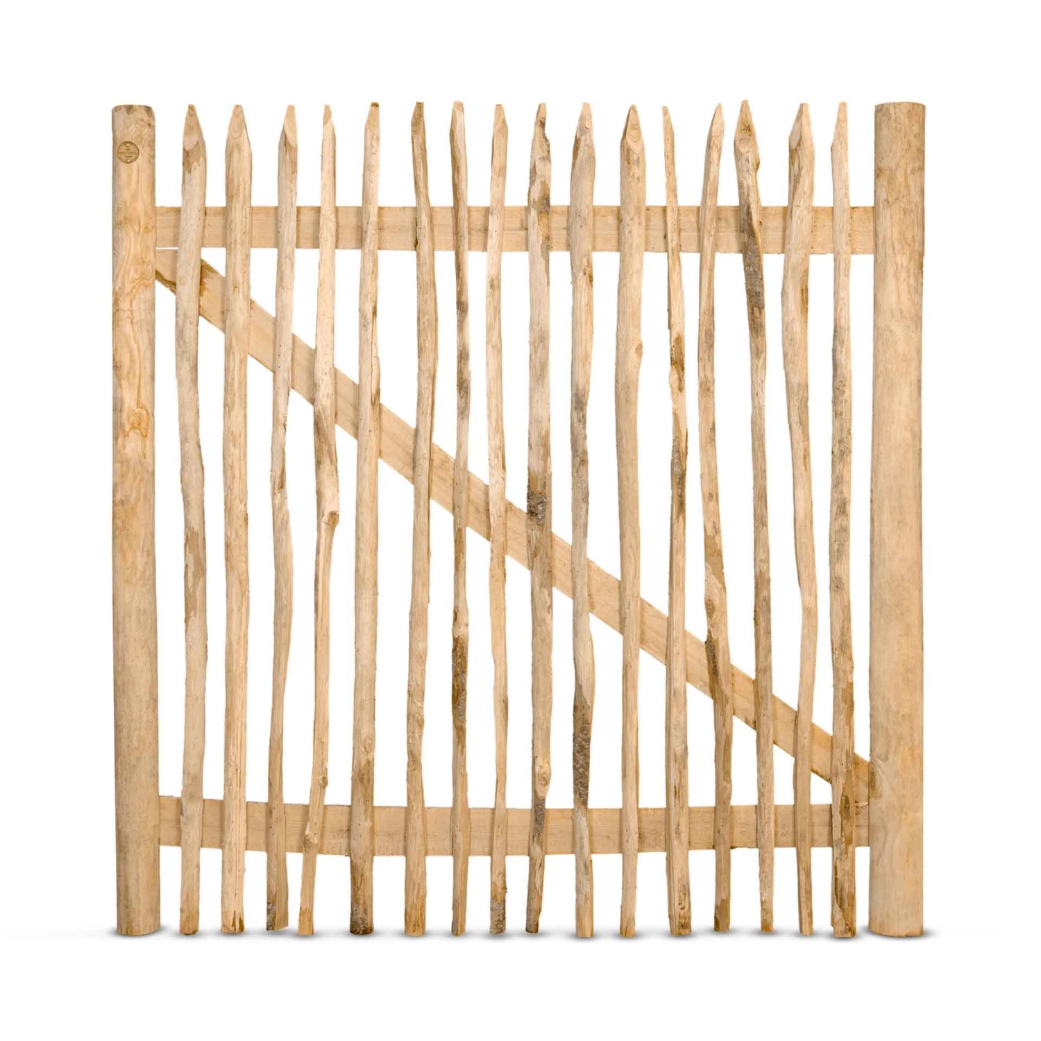 Stiltreu Genageltes Staketenzaun-Tor Edelkastanie Breite 150 cm Höhe 150 cm günstig online kaufen