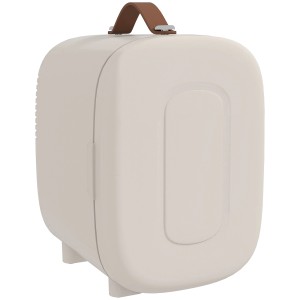 HOMCOM Mini Kühlschrank, 4L, cremeweiß, tragbar mit Tragegriff. Ideal zum Kühlen und Wärmen.