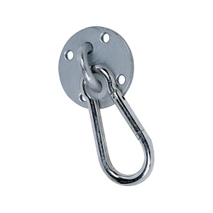 Silberner Amazonas Wandhaken Easy+ für Hängemattenbefestigung.