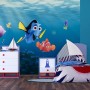 Kinderzimmer mit Disney Findet Dorie Fototapete in Blau, Unterwasserwelt.