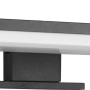 Schwarze, matte Trio LED-Wandleuchte Lino, 600 mm breit, für Bad und Wohnraum.