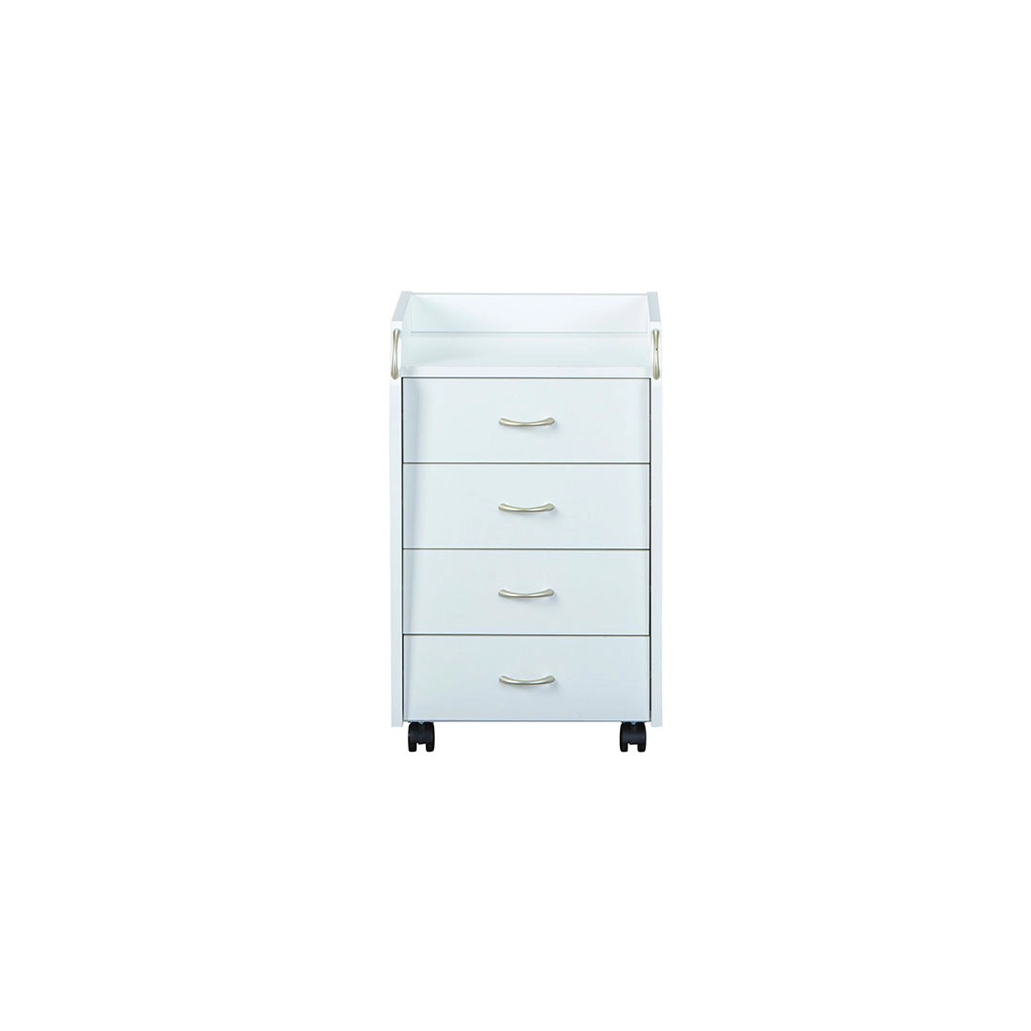 ebuy24 Prosar Kommode Rollcontainer 4 Schubladen Weiss günstig online kaufen