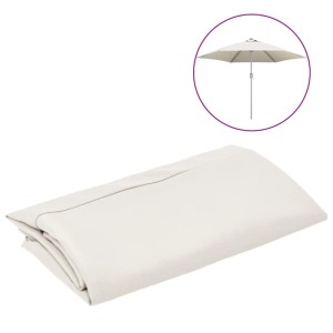 vidaXL Ersatzbezug für Sonnenschirm Sandweiß 300 cm 313795