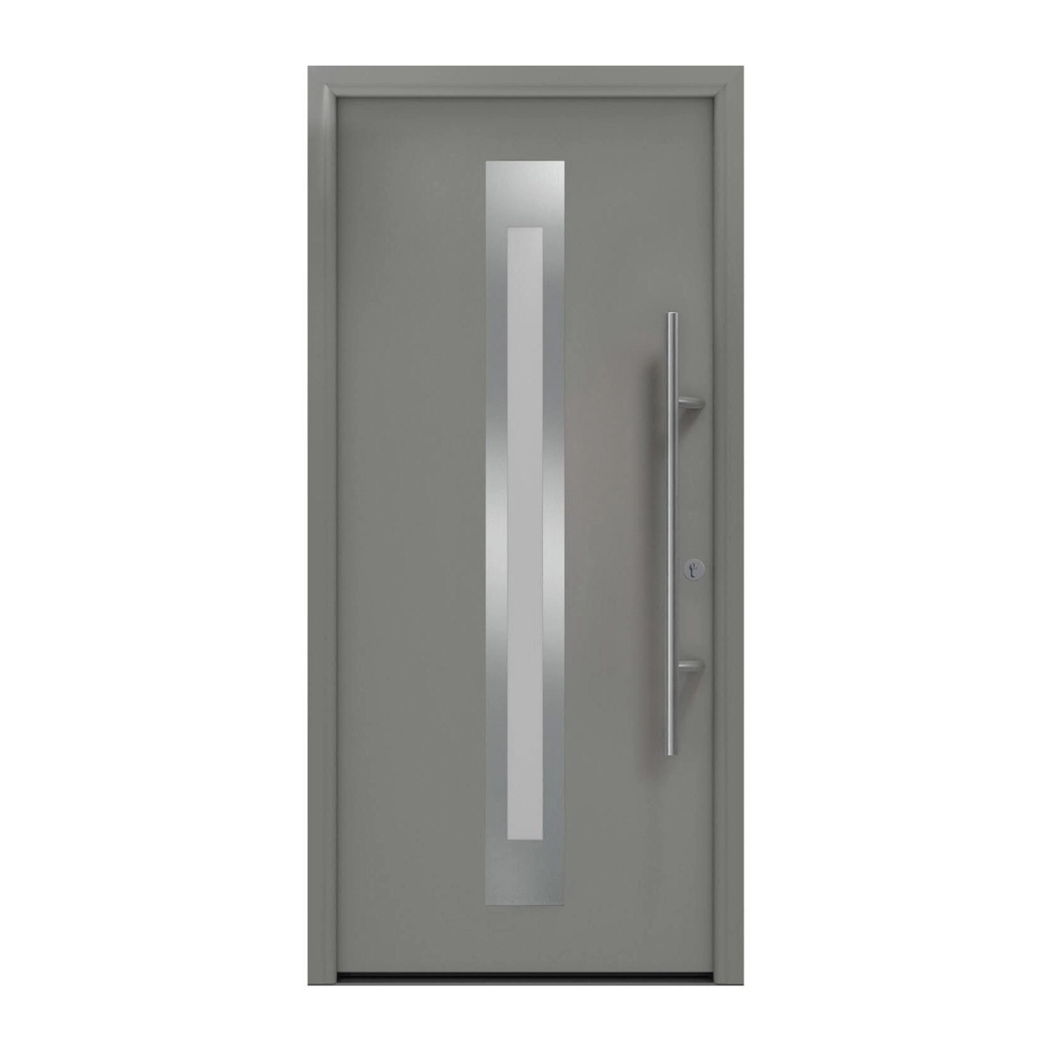 EcoStar Haustür Isopro Secur IPS 770S Graualuminium 110 cm x 210 cm DIN R günstig online kaufen