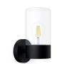 Schwarze Philips Flareon Außenwandleuchte mit Glas, rund, max. 25W (exkl. Leuchtmittel).