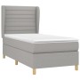 Hellgraues vidaXL Boxspringbett 80x200 cm mit Matratze und Kopfteil.
