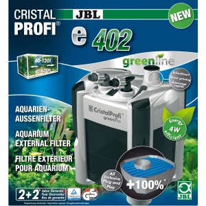 JBL CristalProfi e402 greenline Aquarium Außenfilter für Aquarien von 40-120 Liter.