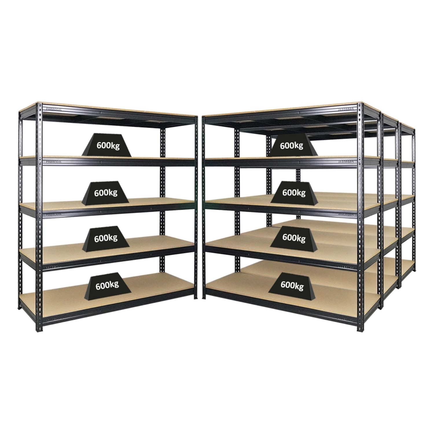 PROREGAL Mega Deal 4x Profi Schwerlastregal Bison HxBxT 180 x 160 x 60 cm 5 günstig online kaufen