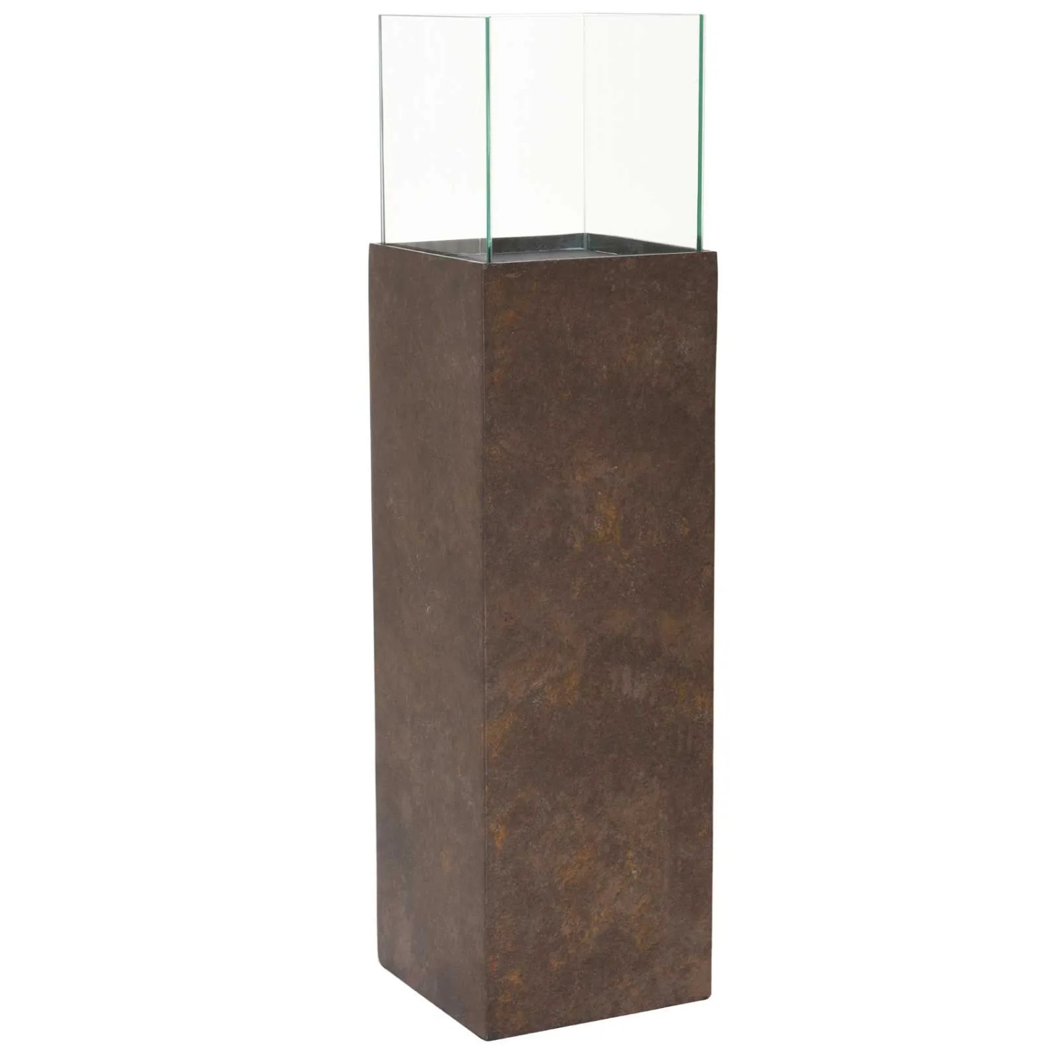 Vivanno Windlichtsäule Candela 25 cm x 25 cm x 100 cm Quarzgrau