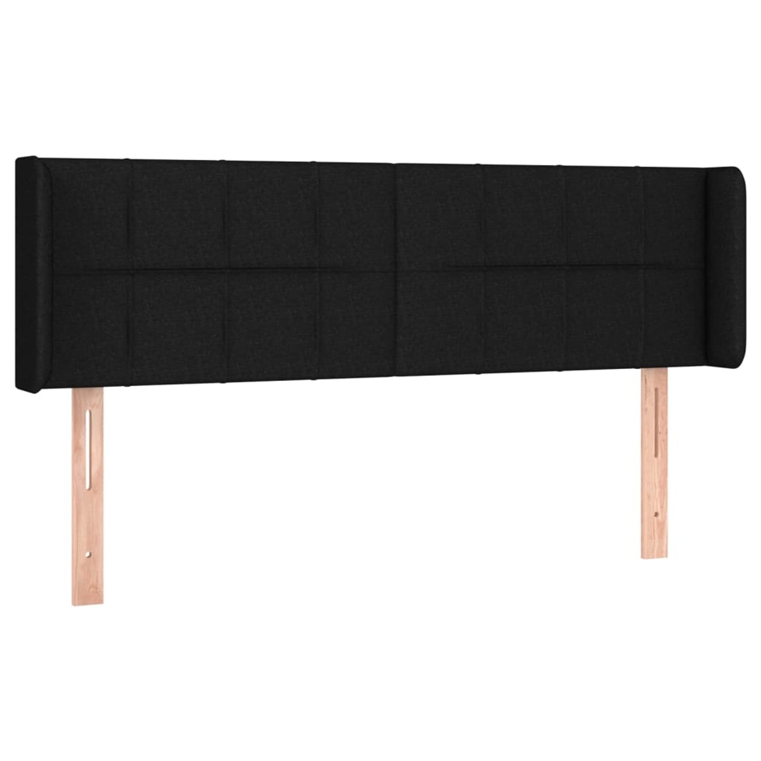 vidaXL LED Kopfteil Schwarz 147x16x78/88 cm Stoff 3123236