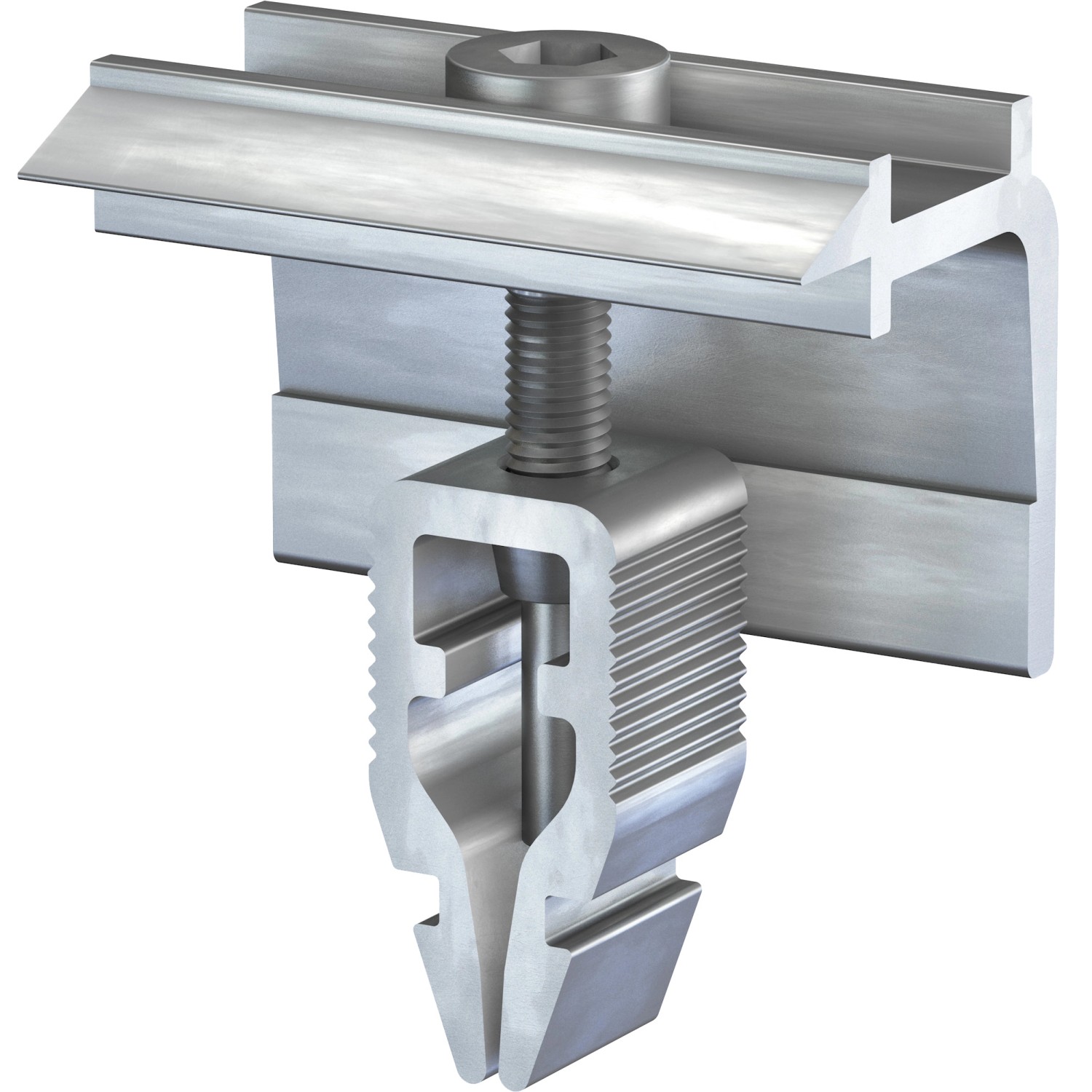 Solar Start- und Endklemme Blank für PV-Module 30 mm - 47 mm