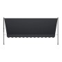Graue Juskys Klemmmarkise Kapstadt 400x120 cm für Balkon und Terrasse.