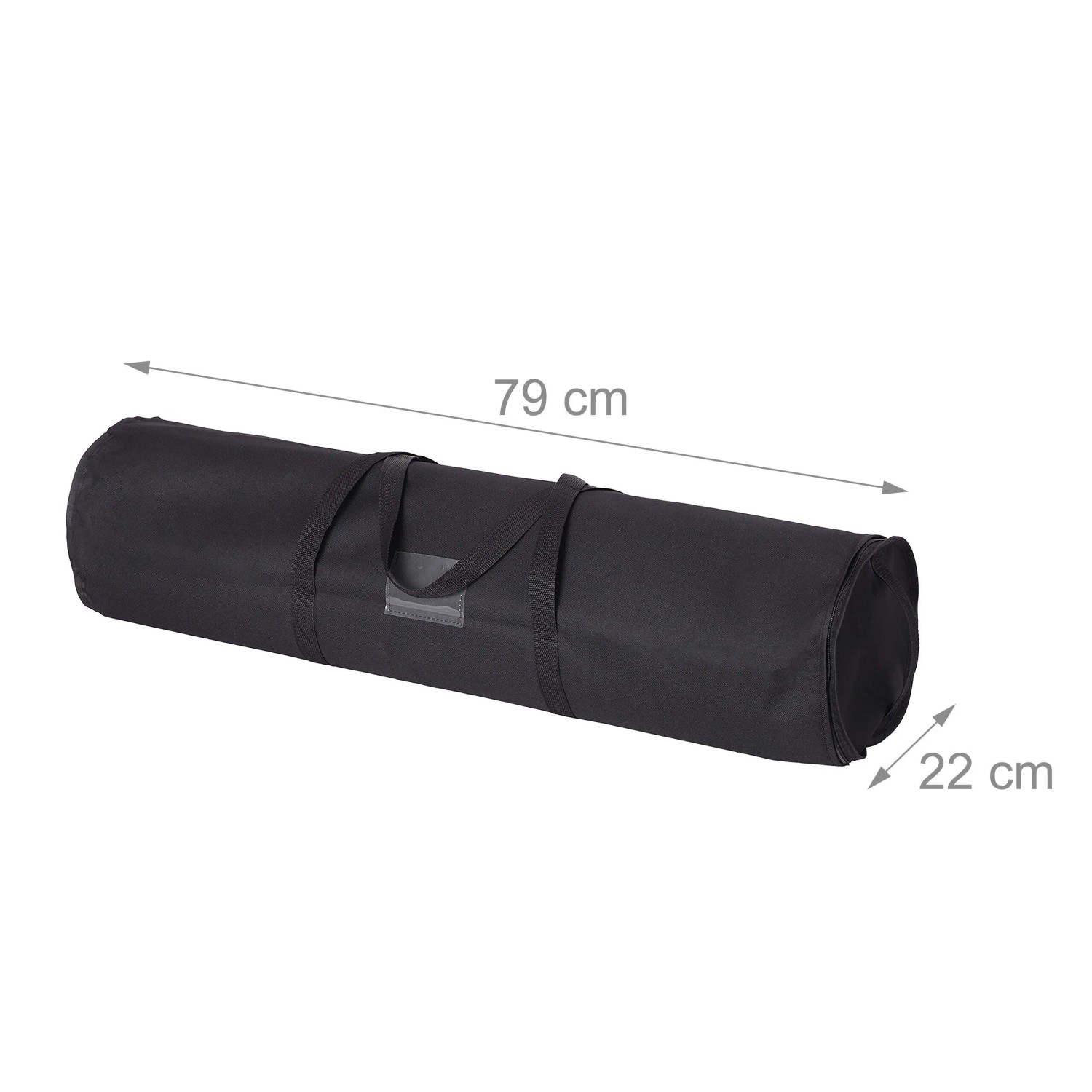 Relaxdays Geschenkpapier Aufbewahrung 2er Set Polyester Schwarz Mit Etikettenfach Reißverschluss 79 cm x 22 cm 0,55 kg_4