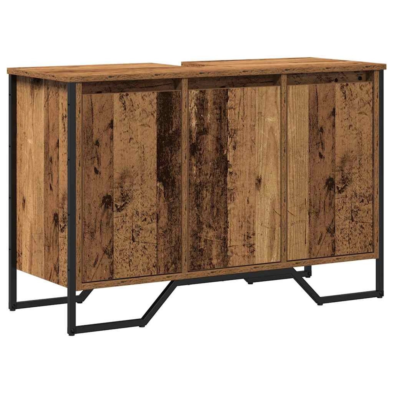 vidaXL Waschbeckenunterschrank Altholz 91 x 35 x 60 cm Holzwerkstoff 869180 günstig online kaufen