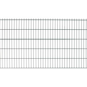 Doppelstabmattenzaun, anthrazit, Maschen 200x50 mm, Stahl, zur Grundstücksabgrenzung.