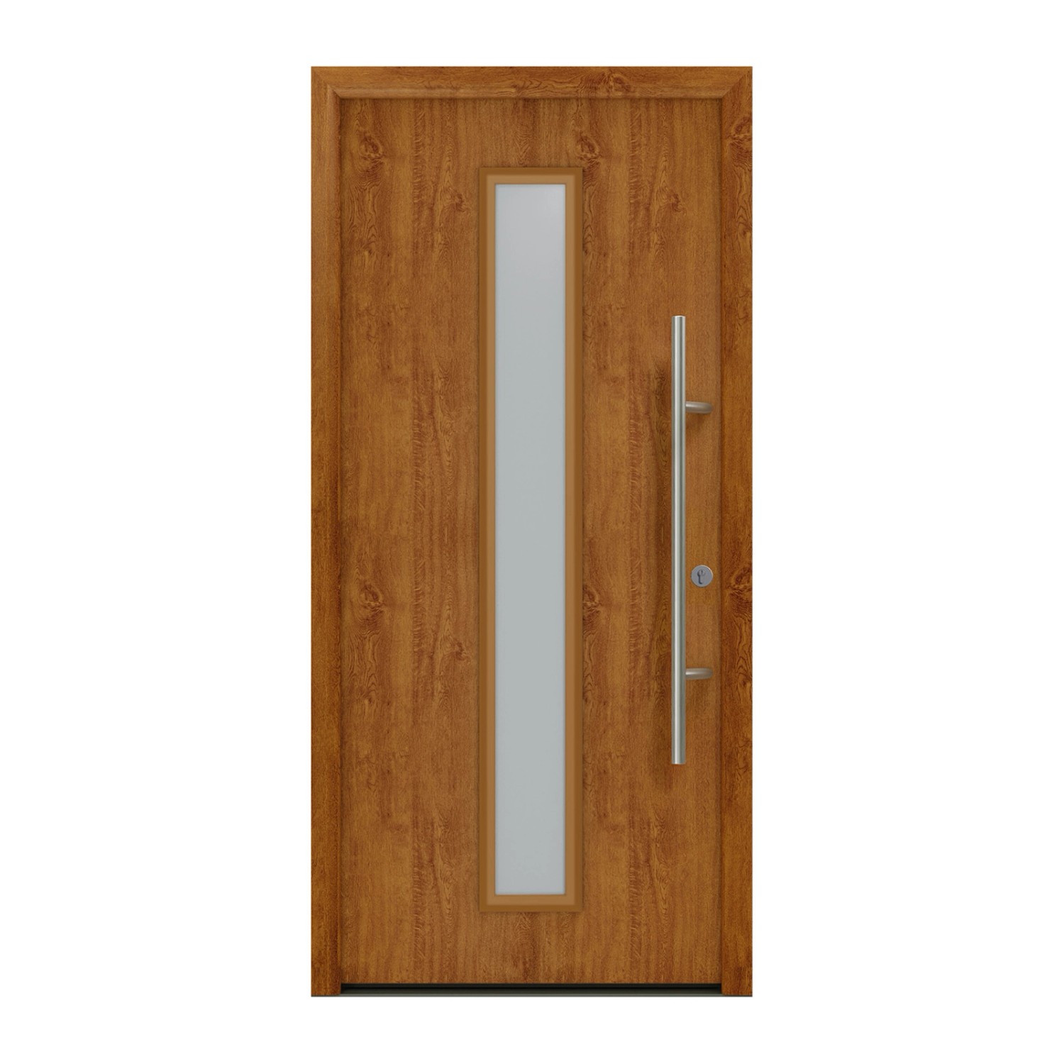 EcoStar Haustür Isopro Secur IPS 020S Golden Oak 110 cm x 210 cm DIN R günstig online kaufen